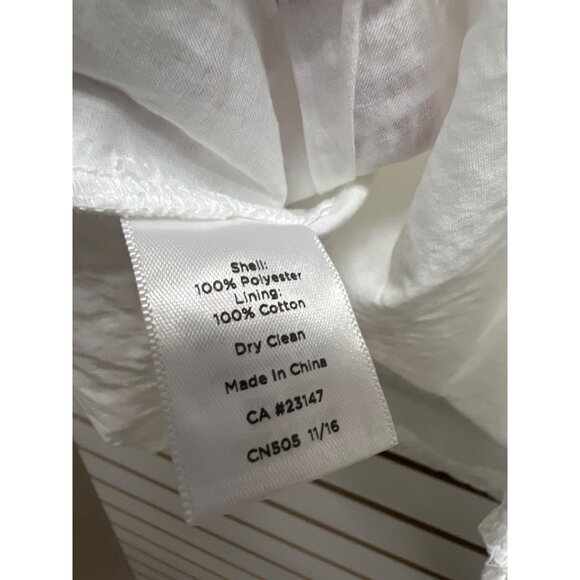 Talbots NWT White Sleeveless Embroidered Panel Tank Blouse - Picture 4 of 7